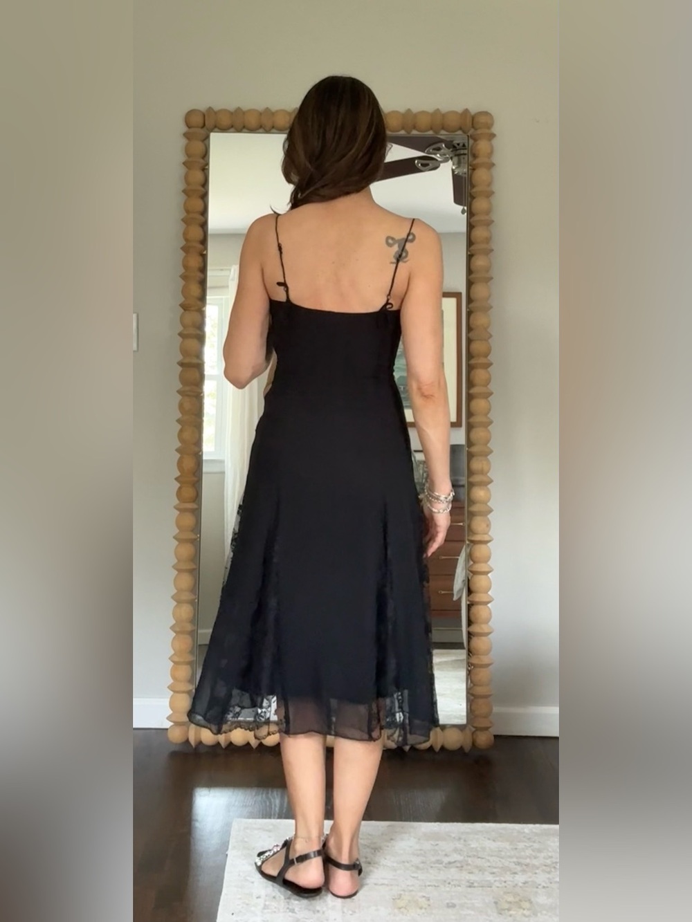 Betsey Johnson Black Silk Dress Vintage Made in USA - Picture 2 of 13